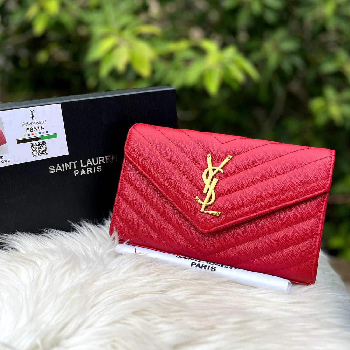 YSL-Style Quilted Shoulder/Clutch Bag
