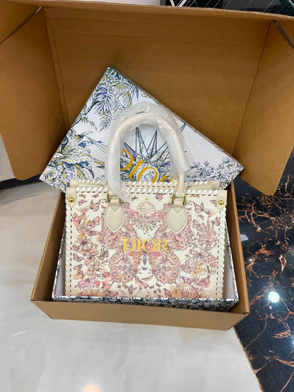 Dior-branded structural canvas tote Bag