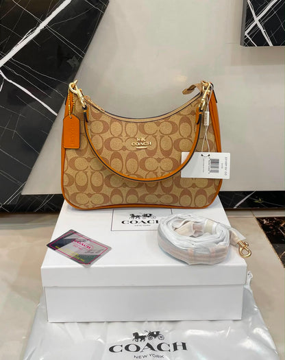 Coach Teri Hobo Bag in Signature Canvas
