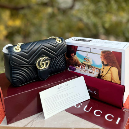 Gucci GG Marmont-style quilted shoulder/crossbody bag