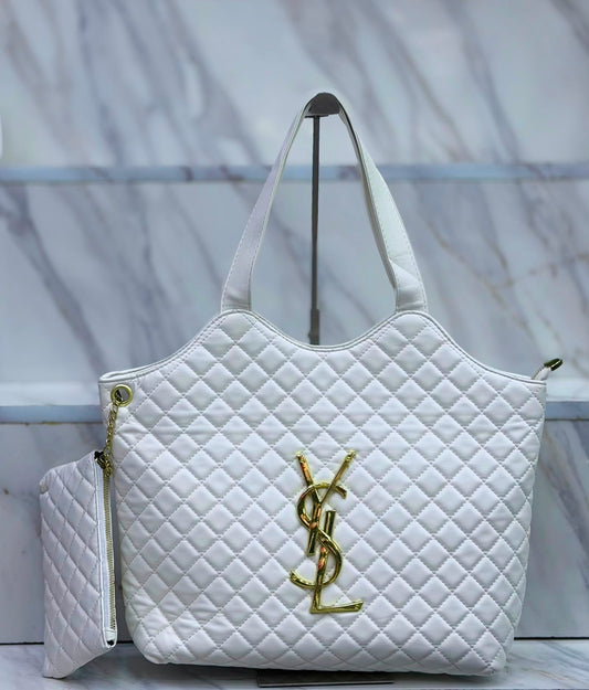 Saint Laurent Icare Maxi Quilted Shopping Tote Bag