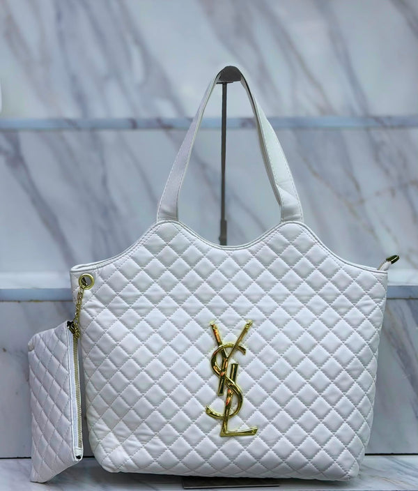 Saint Laurent Icare Maxi Quilted Shopping Tote Bag