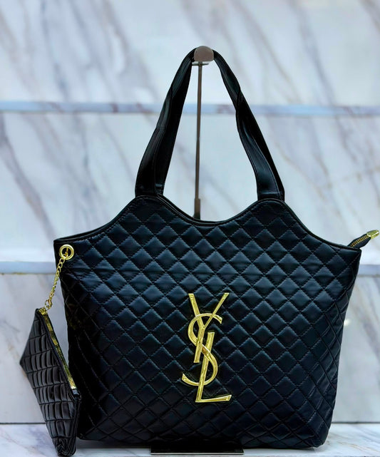 Saint Laurent Icare Maxi Quilted Shopping Tote Bag